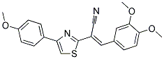 3-(3,4-DIMETHOXYPHENYL)-2-[4-(4-METHOXYPHENYL)-1,3-THIAZOL-2-YL]ACRYLONITRILE 结构式