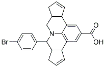 7-(4-BROMOPHENYL)-3B,6,6A,7,9,9A,10,12A-OCTAHYDROCYCLOPENTA[C]CYCLOPENTA[4,5]PYRIDO[3,2,1-IJ]QUINOLINE-2-CARBOXYLIC ACID 结构式