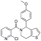 (2-CHLORO-3-PYRIDYL)[4-(4-METHOXYPHENYL)-4,5,6,7-TETRAHYDROTHIENO[3,2-C]PYRIDIN-5-YL]METHANONE 结构式