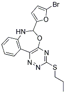 6-(5-BROMO-2-FURYL)-3-(PROPYLTHIO)-6,7-DIHYDRO[1,2,4]TRIAZINO[5,6-D][3,1]BENZOXAZEPINE 结构式