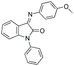 3-[(4-METHOXYPHENYL)IMINO]-1-PHENYL-1,3-DIHYDRO-2H-INDOL-2-ONE 结构式