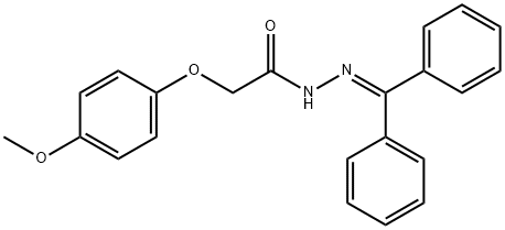 N'-(DIPHENYLMETHYLENE)-2-(4-METHOXYPHENOXY)ACETOHYDRAZIDE 结构式