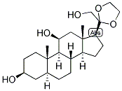 5-ALPHA-PREGNAN-3-BETA, 11-BETA, 21-TRIOL 20-ONE 20-ETHYLENEKETAL 结构式