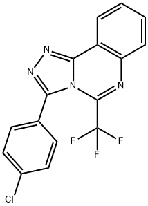 3-(4-CHLOROPHENYL)-5-(TRIFLUOROMETHYL)[1,2,4]TRIAZOLO[4,3-C]QUINAZOLINE 结构式