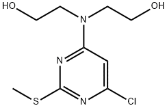 2-[[6-CHLORO-2-(METHYLSULFANYL)-4-PYRIMIDINYL](2-HYDROXYETHYL)AMINO]-1-ETHANOL 结构式