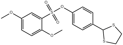 4-(1,3-DITHIOLAN-2-YL)PHENYL 2,5-DIMETHOXYBENZENESULFONATE 结构式