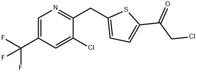 2-CHLORO-1-(5-([3-CHLORO-5-(TRIFLUOROMETHYL)-2-PYRIDINYL]METHYL)-2-THIENYL)-1-ETHANONE 结构式