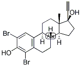 1,3,5(10)-ESTRATRIEN-2,4-DIBROMO-17-ALPHA-ETHYNYL-3,17-BETA-DIOL 结构式