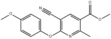 METHYL 5-CYANO-6-(4-METHOXYPHENOXY)-2-METHYLNICOTINATE 结构式