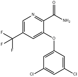 3-(3,5-DICHLOROPHENOXY)-5-(TRIFLUOROMETHYL)-2-PYRIDINECARBOXAMIDE 结构式