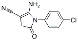 2-Amino-1-(4-chloro-phenyl)-5-oxo-4,5-dihydro-1H-pyrrole-3-carbonitrile 结构式