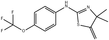 (4,4-DIMETHYL-3-METHYLENE(2,5-THIAZOLINYL))(4-(TRIFLUOROMETHOXY)PHENYL)AMINE 结构式