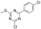 2-Chloro-4-(4-chlorophenyl)-6-(methylthio)-1,3,5-triazine 结构式