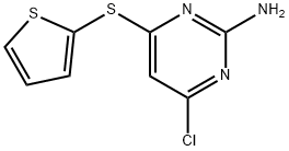 4-氯-6-(噻吩-2-基硫)嘧啶-2-胺 结构式