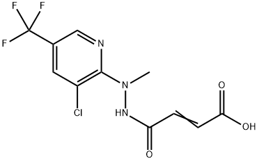 4-(2-[3-CHLORO-5-(TRIFLUOROMETHYL)-2-PYRIDINYL]-2-METHYLHYDRAZINO)-4-OXO-2-BUTENOIC ACID 结构式