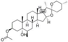 5-ALPHA, 20-ALPHA, 22-ALPHA, 25D-SPIROSTAN-6-BETA-METHYL-3-BETA, 5-ALPHA-DIOL 3-ACETATE 结构式