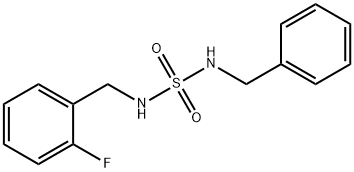 N-BENZYL-N'-(2-FLUOROBENZYL)SULFAMIDE 结构式