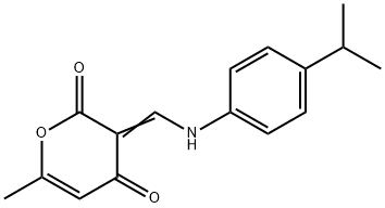 3-[(4-ISOPROPYLANILINO)METHYLENE]-6-METHYL-2H-PYRAN-2,4(3H)-DIONE 结构式