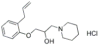 1-(2-烯丙基苯氧基)-3-(哌啶-1-基)丙-2-醇盐酸盐 结构式