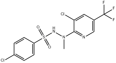 4-CHLORO-N'-[3-CHLORO-5-(TRIFLUOROMETHYL)-2-PYRIDINYL]-N'-METHYLBENZENESULFONOHYDRAZIDE 结构式