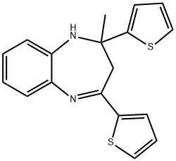 2-METHYL-2,4-DITHIEN-2-YL-2,3-DIHYDRO-1H-1,5-BENZODIAZEPINE 结构式