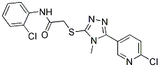 N1-(2-CHLOROPHENYL)-2-([5-(6-CHLORO-3-PYRIDYL)-4-METHYL-4H-1,2,4-TRIAZOL-3-YL]THIO)ACETAMIDE 结构式