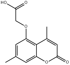 2-(4,7-二甲基-2-氧代-苯并吡喃-5-基)氧基乙酸 结构式