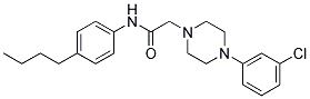 N-(4-BUTYLPHENYL)-2-[4-(3-CHLOROPHENYL)PIPERAZINO]ACETAMIDE 结构式