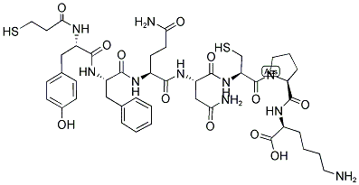 MPR-TYR-PHE-GLN-ASN-CYS-PRO-LYS 结构式