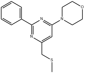 4-(6-[(METHYLSULFANYL)METHYL]-2-PHENYL-4-PYRIMIDINYL)MORPHOLINE 结构式