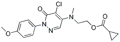 2-[[5-CHLORO-1-(4-METHOXYPHENYL)-6-OXO-1,6-DIHYDRO-4-PYRIDAZINYL](METHYL)AMINO]ETHYL CYCLOPROPANECARBOXYLATE 结构式