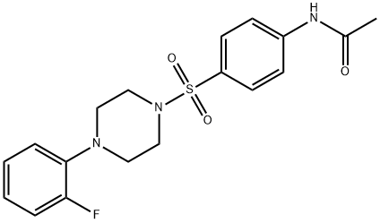 N-(4-((4-(2-FLUOROPHENYL)PIPERAZINYL)SULFONYL)PHENYL)ETHANAMIDE 结构式