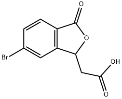 (6-BROMO-3-OXO-1,3-DIHYDRO-ISOBENZOFURAN-1-YL)-ACETIC ACID 结构式