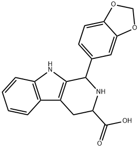 1-BENZO[1,3]DIOXOL-5-YL-2,3,4,9-TETRAHYDRO-1H-BETA-CARBOLINE-3-CARBOXYLIC ACID 结构式