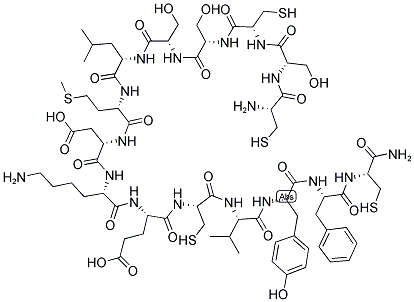 CYS-SER-CYS-SER-SER-LEU-MET-ASP-LYS-GLU-CYS-VAL-TYR-PHE-CYS-NH2 结构式