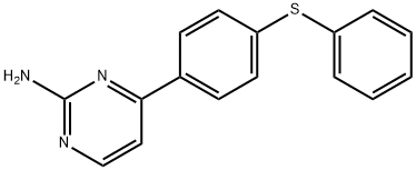 4-[4-(PHENYLSULFANYL)PHENYL]-2-PYRIMIDINAMINE 结构式