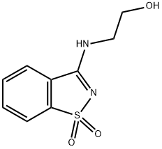 2-[(1,1-二氧代-1,2-苯并异噻唑-3-基)氨基]乙醇 结构式