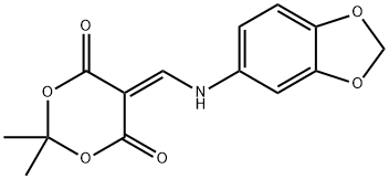 5-((BENZO[3,4-D]1,3-DIOXOLEN-5-YLAMINO)METHYLENE)-2,2-DIMETHYL-1,3-DIOXANE-4,6-DIONE 结构式