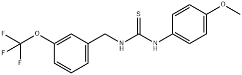 ((4-METHOXYPHENYL)AMINO)(((3-(TRIFLUOROMETHOXY)PHENYL)METHYL)AMINO)METHANE-1-THIONE 结构式