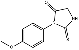 3-(4-METHOXYPHENYL)-2-THIOXOTETRAHYDRO-4H-IMIDAZOL-4-ONE 结构式