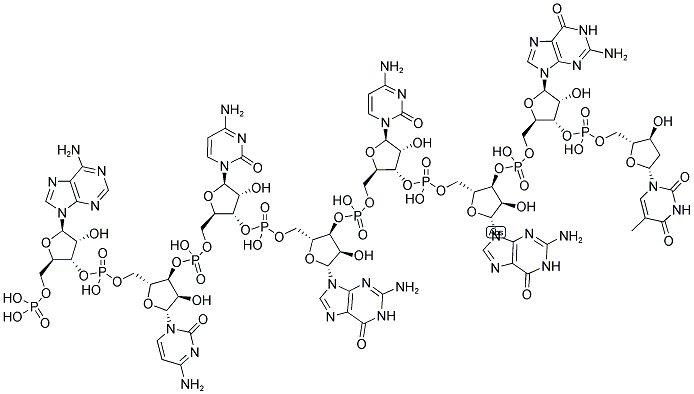 ACCGCGGT, 5'-PHOSPHORYLATED 结构式