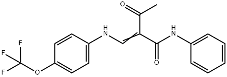 2-ACETYL-N-PHENYL-3-((4-(TRIFLUOROMETHOXY)PHENYL)AMINO)PROP-2-ENAMIDE 结构式