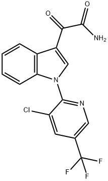 2-(1-[3-CHLORO-5-(TRIFLUOROMETHYL)-2-PYRIDINYL]-1H-INDOL-3-YL)-2-OXOACETAMIDE 结构式