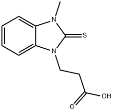 3-(3-METHYL-2-THIOXO-2,3-DIHYDRO-BENZOIMIDAZOL-1-YL)-PROPIONIC ACID 结构式