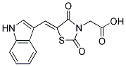 [5-(1H-INDOL-3-YLMETHYLENE)-2,4-DIOXO-THIAZOLIDIN-3-YL]-ACETIC ACID 结构式