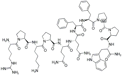 ARG-PRO-LYS-PRO-GLN-GLN-PHE-PHE-D-PRO-PRO-TRP-NH2 结构式