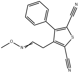 3-[2-(METHOXYIMINO)ETHYL]-4-PHENYL-2,5-THIOPHENEDICARBONITRILE 结构式