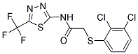 2-[(2,3-DICHLOROPHENYL)SULFANYL]-N-[5-(TRIFLUOROMETHYL)-1,3,4-THIADIAZOL-2-YL]ACETAMIDE 结构式