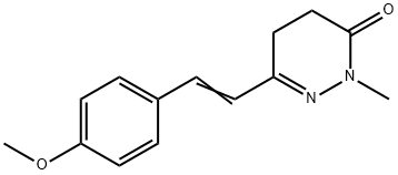 6-(4-METHOXYSTYRYL)-2-METHYL-4,5-DIHYDRO-3(2H)-PYRIDAZINONE 结构式