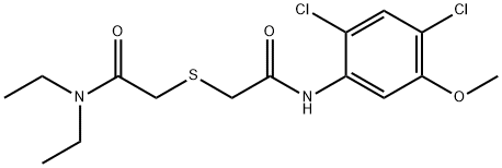 2-([2-(2,4-DICHLORO-5-METHOXYANILINO)-2-OXOETHYL]SULFANYL)-N,N-DIETHYLACETAMIDE 结构式